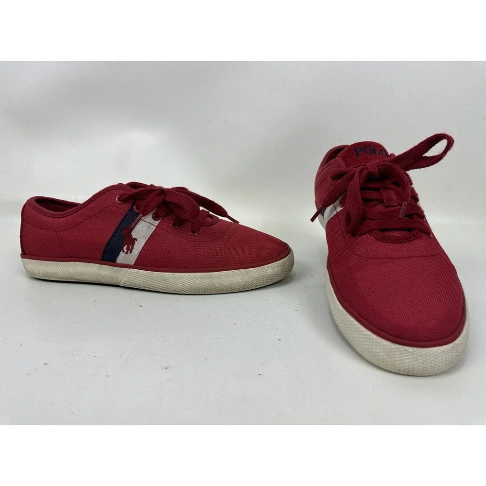 Polo Ralph Lauren Halford Shoes Sneaker Red Men Size 8.5 D